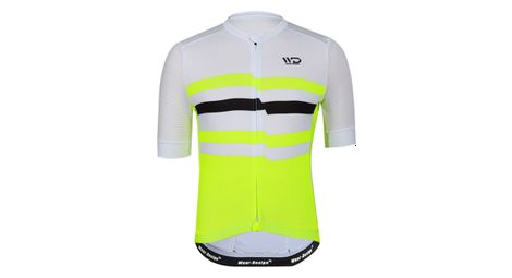Maillot de cyclisme homme challenger blanc/jaune/noir