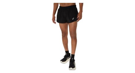 asics core run black men s split shorts