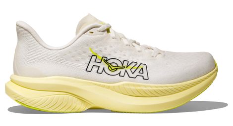 hoka mach 6 women s running shoes white yellow