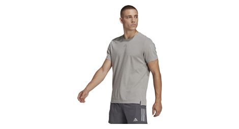 Maillot manches courtes adidas running own the run gris