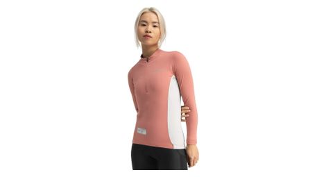 Maillot cyclisme gravel manches longues femme gm3 hokkaido corail