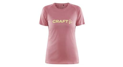 Maillot manches courtes femme craft core essence logo rose