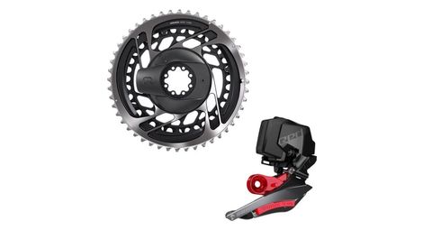 Kit de plato Sram Quarq Red AXS Power Sensor 56-43 Dientes 12S + Desviador Sram Red Etap AXS
