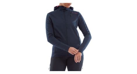 Sweat à capuche softshell femme altura cave bleu/rose