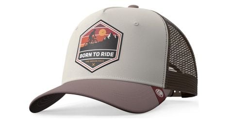 Casquette trucker pour hommes et femmes the indian face born to ride marron