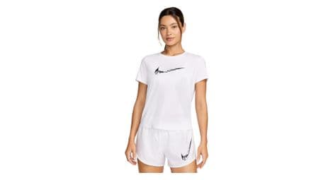 Maillot manches courtes nike one blanc femme