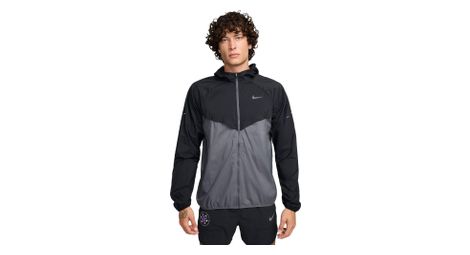 Veste coupe-vent nike stride noir/gris homme