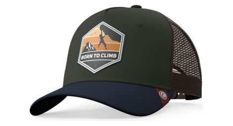 Casquette trucker pour hommes et femmes the indian face born to climb vert