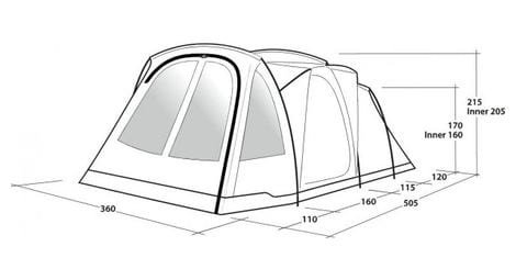 Tente de camping outwell springwood 6sg