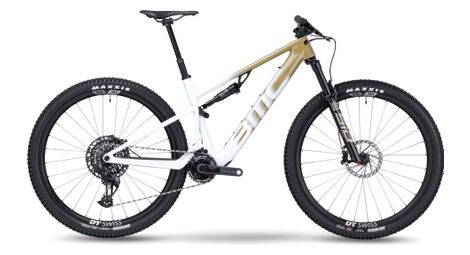 Bmc fourstroke amp lt one electric full suspension mtb sram gx eagle axs 12s 360 wh 29'' sand beige white 2023