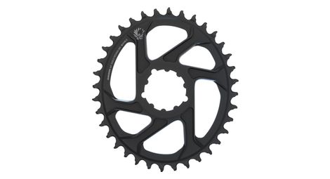 Plato X-SYNC 2 OVAL EAGLE de montaje directo, 6mm Offset 12 Velocidades, Negro