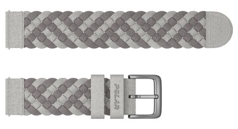 Bracelet en cuir polar 20 mm gris alcantara stone