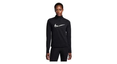 Haut 1/4 zip nike swoosh noir femme