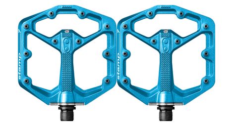 Pair of crankbrothers stamp 7 pedals blue
