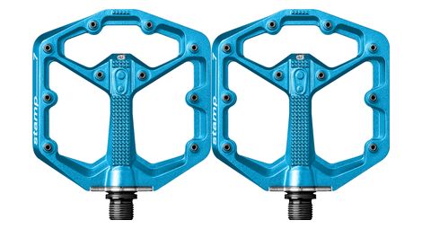 pair of crankbrothers stamp 7 pedals blue