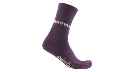 Chaussettes femme castelli quindici soft merino violet