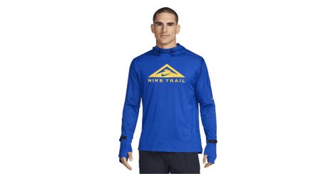 Haut à Capuche Nike Dri-FIT Trail Bleu/Orange Homme