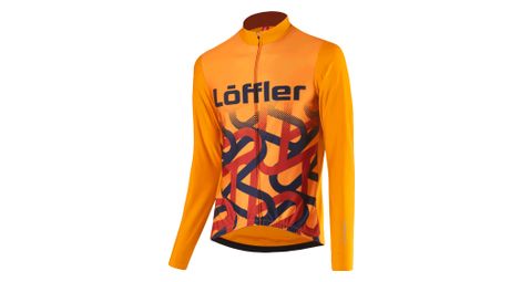 Maillot cycliste loeffler à manches longues m bike l/s jersey ambassador mid-orange