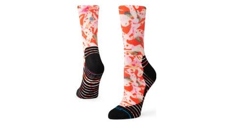 Chaussettes stance performance encylia mid crew rose / noir