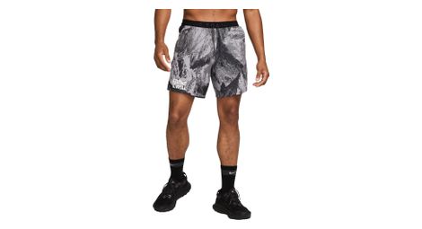 Pantalón corto nike trail stride 7in negro/blanco para hombre