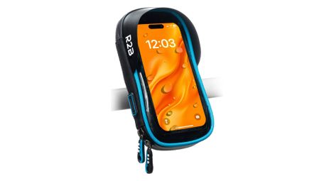 Support téléphone pour velo - Etanche - Rotation à 360 Degrés Noir/Bleu