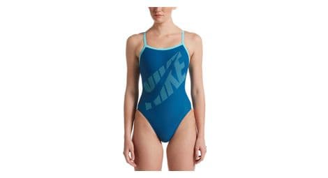 Nike swim tilt logo racerback 1-delig zwempak blauw