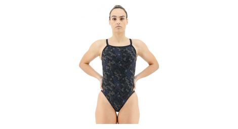 Tyr carbon hex diamond controlfit women's 1-piece swimsuit black