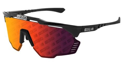 Scicon sports aeroshade kunken monogram lunettes de soleil de performance sportive (scnpp red multimirror monogramme/luminosité noire)