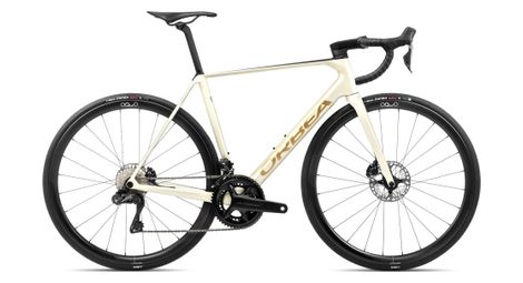 Orbea orca m20iteam racefiets shimano ultegra di2 12s 700 mm ivoorwit bordeauxrood 2024