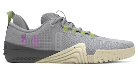 Zapatilla de entrenamiento under armour reign 6 gris beige para mujer