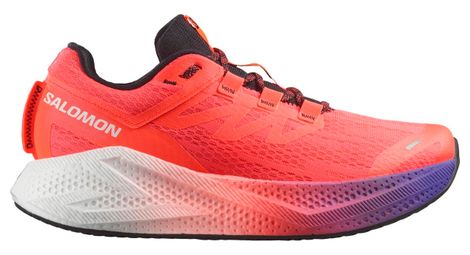 salomon aero glide 3 running shoes red violet men