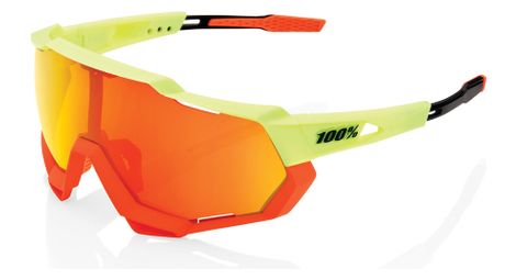 Lunettes 100 speedtrap soft tact oxyfire hiper red multilayer verres transparent