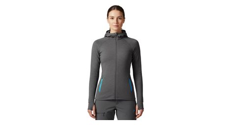 Veste Fjork Merino Ultra 300 Femme – laine mérinos thermorégulante et respirante – chaleur et confort pour l’outdoor gris