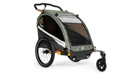 Rimorchio tandem per bambini burley d'lite x verde