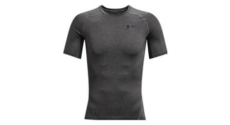 Maglia a compressione manica corta under armour heatgear armour da uomo grigio