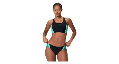 Speedo Colourblock Splice 2.0 Bikini-Set für Damen Schwarz/Blau