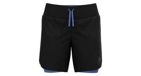 Short de trail running femme odlo x alp noir violet