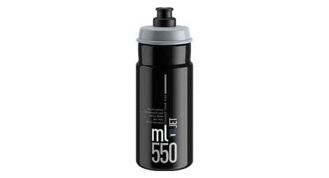 Elite jet 550 ml fles zwart grijs logo