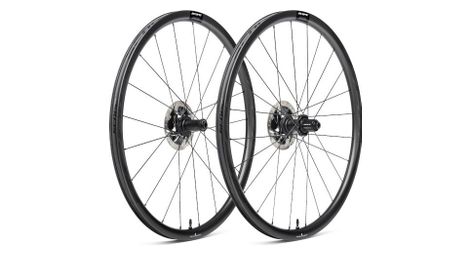 Coppia di ruote scope r3 700c | 12x100 - 12x142 mm | centerlock | nero shimano / sram