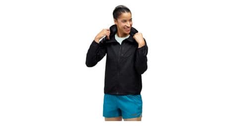Chaqueta cortaviento hoka skyflow negro para mujer