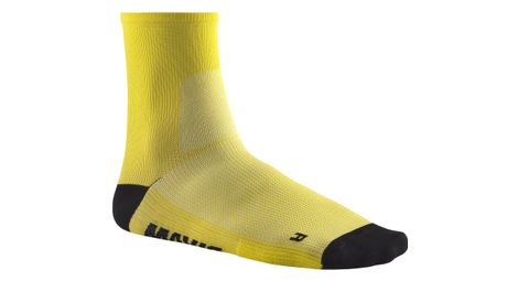 Chaussettes mi hautes mavic essential jaune