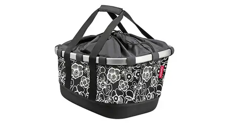 Klickfix side bag bikebasket gt pour racktime fleurs noires