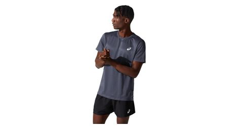 Maillot manches courtes asics core run gris homme