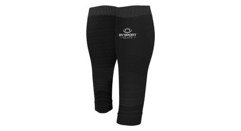 BV SPORT Booster Elite Evolution Reflect Pantorrilleras de compresión Negras