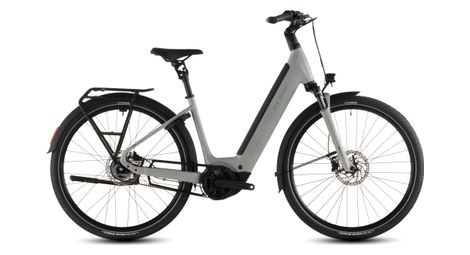 Vélo de Ville Électrique Cube Supreme Hybrid Deluxe One 600 Easy Entry Shimano Nexus 5V Courroie 600 Wh 700 mm Vert Gris Ash 2026