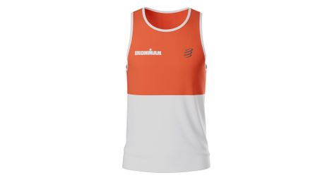 Débardeur Compressport Performance Ironman 2026 Rouge/Blanc Homme