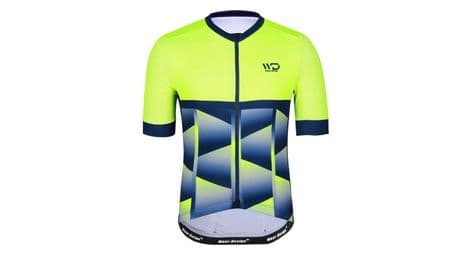 Maillot vélo homme cubic bleu/jaune