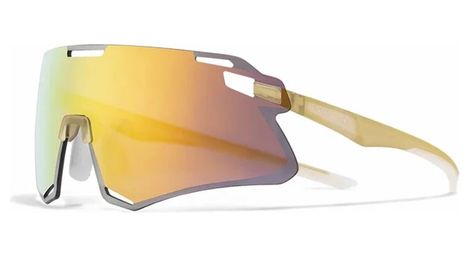 Lunettes de vélo légères avec verres hd et protection solaire - doré