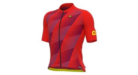 Maillot manches courtes alé square rouge