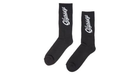 Chaussettes odyssey slugger noir logo blanc